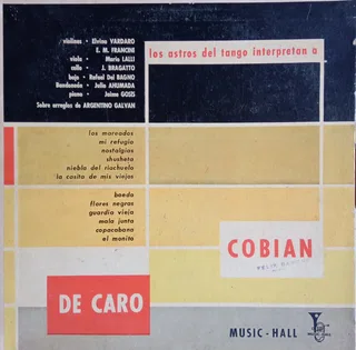 Interpretan a De Caro / J.C. Cobian