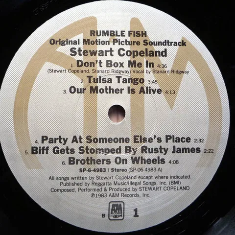 Rumble Fish (Original Motion Picture Soundtrack) - Foto 3 de 4