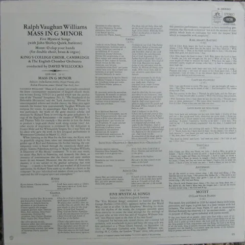 Mass In G Minor, Five Mystical Songs, Motet: O Clap Your Hands - Foto 2 de 4