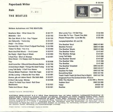 Paperback Writer / Rain - Foto 2 de 4