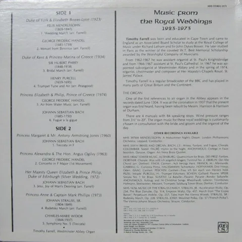 Music From Royal Weddings 1923-1973 - Foto 2 de 4
