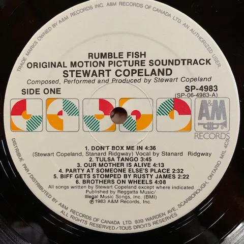 Rumble Fish (Original Motion Picture Soundtrack) - Foto 3 de 4