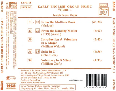 Early English Organ Music, Volume 1 - Foto 2 de 3