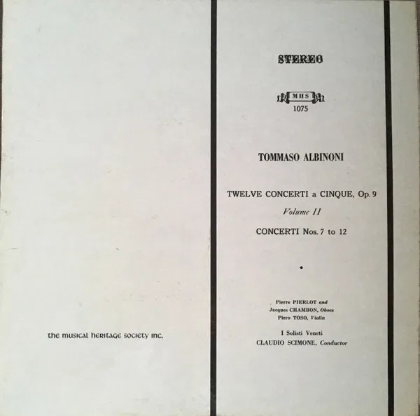 Twelve Concerti a Cinque, Op.9  - Volume II - Concerti Nos. 7 to 12