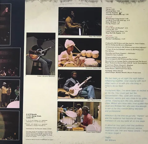 Bill Withers Live At Carnegie Hall - Foto 3 de 10