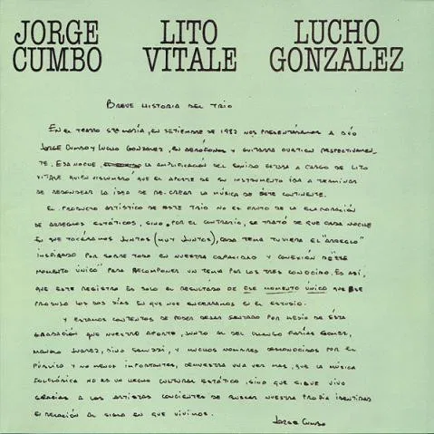 Jorge Cumbo, Lito Vitale & Lucho González