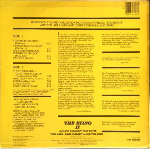 The Sting II (Music From The Original Motion Picture Soundtrack) - Foto 2 de 4